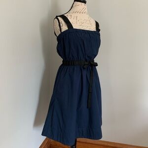 LANDS’ END CANVAS Navy Blue A-Line Dress